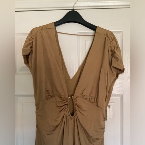 By Anthropologie V-Neck Ring Midi Dress-XL-NWT - Picture 8 of 8